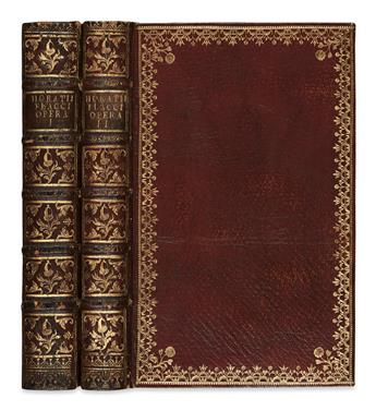 HORATIUS FLACCUS, QUINTUS. Opera.  2 vols.  1733-37